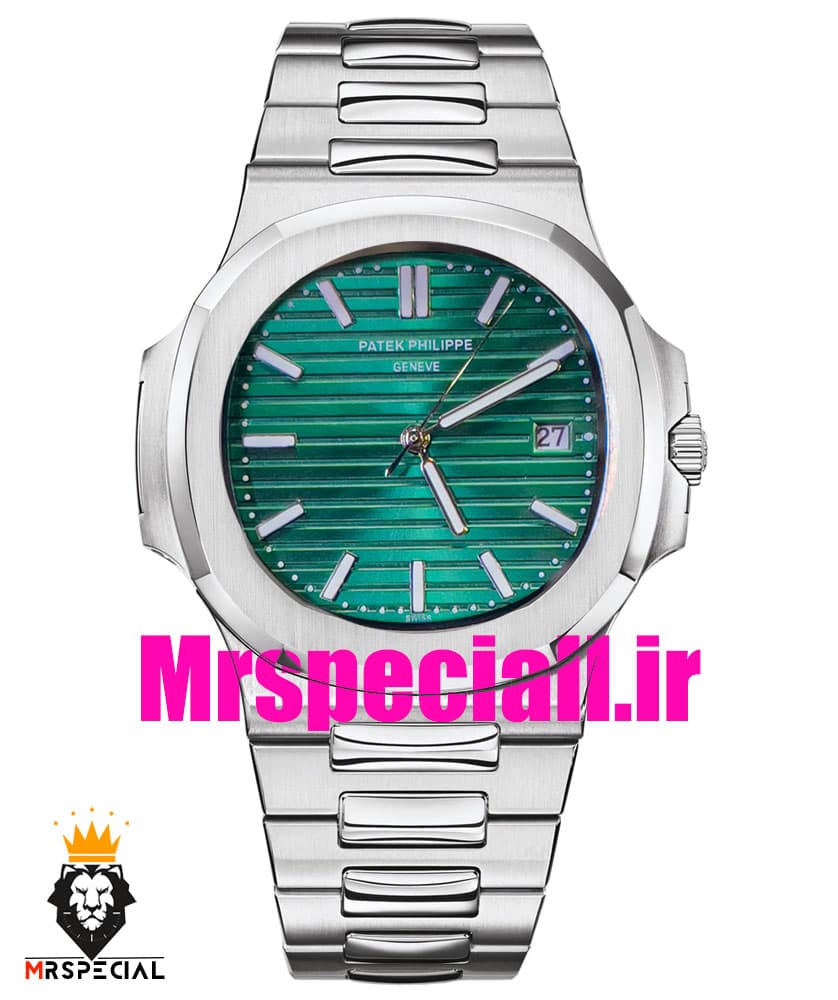 ساعت مردانه پتک فیلیپ ناتیلوس کوارتز استیل صفحه کله غازی Patek Philippe NUATILOS 020763