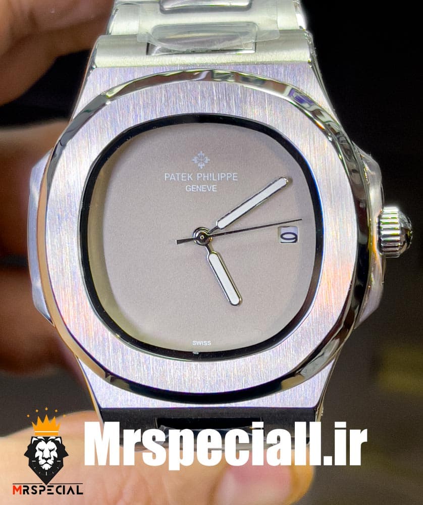 ساعت مردانه پتک فیلیپ ناتیلوس کوارتز استیل صفحه طوسی Patek Philippe NUATILOS 020756 — تصویر ۱۱
