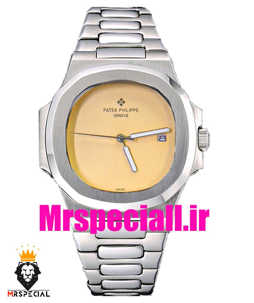 ساعت مردانه پتک فیلیپ ناتیلوس کوارتز استیل صفحه کرم Patek Philippe NUATILOS 020755 — تصویر ۲