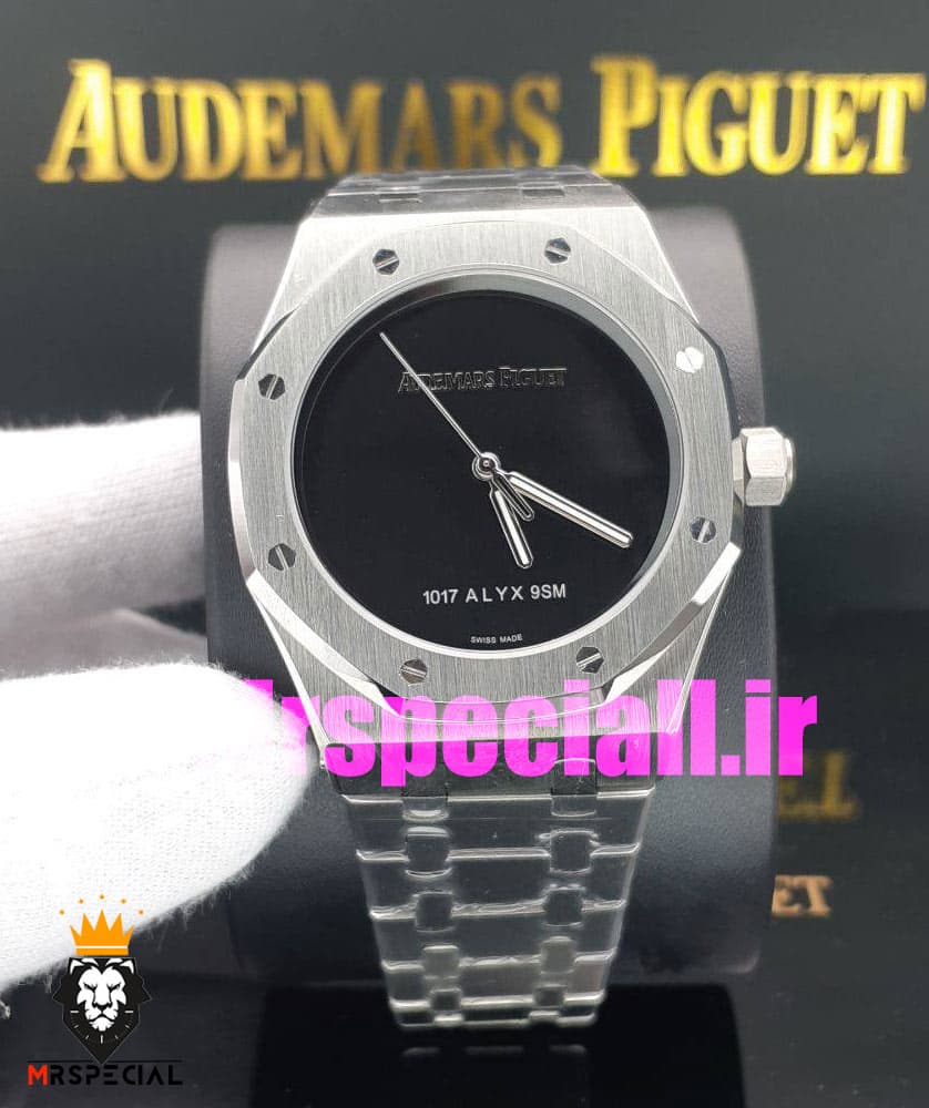 ساعت اودمار پیگه مردانه رویال اوک اتوماتیک صفحه مشکی مهندسی AUDEMARS PIGUET ROYAL Oak 020750 — تصویر ۹