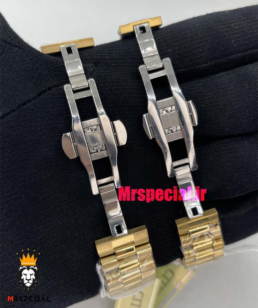 ساعت سیتیزن ست مردانه و زنانه سویوسا کوارتز طلایی صفحه سفید 020736 CITIZEN TSUYOSA — تصویر ۷