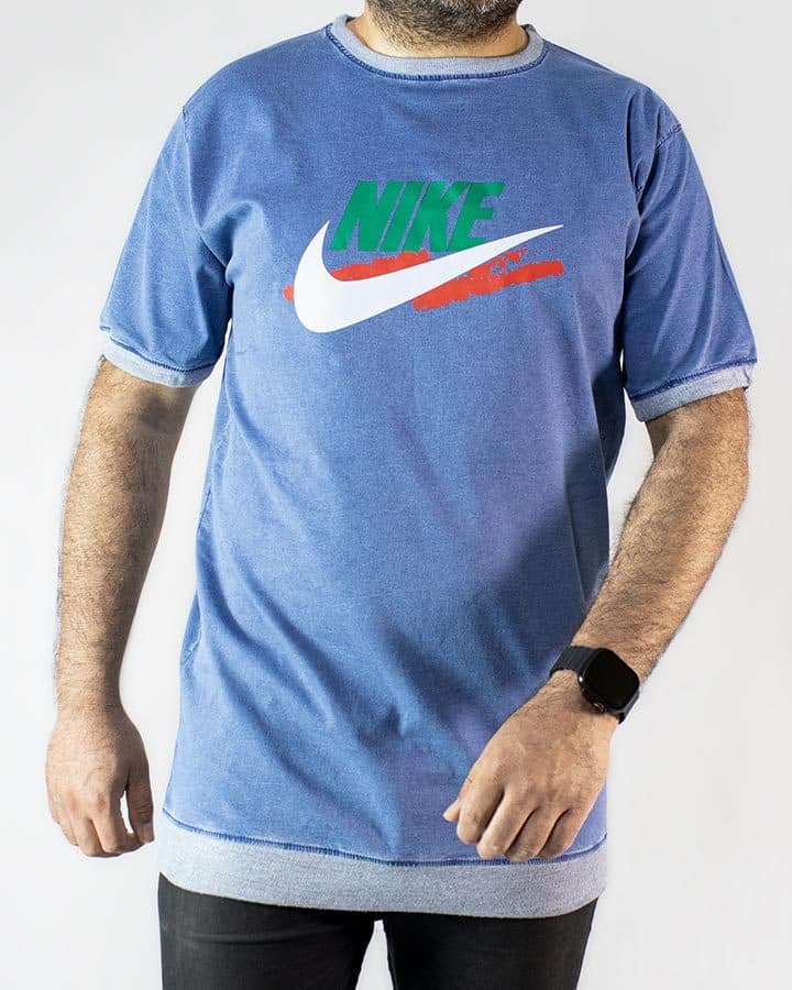 تیشرت مردانه آستین کوتاه لی آبی Nike مدل 1563 — تصویر ۲