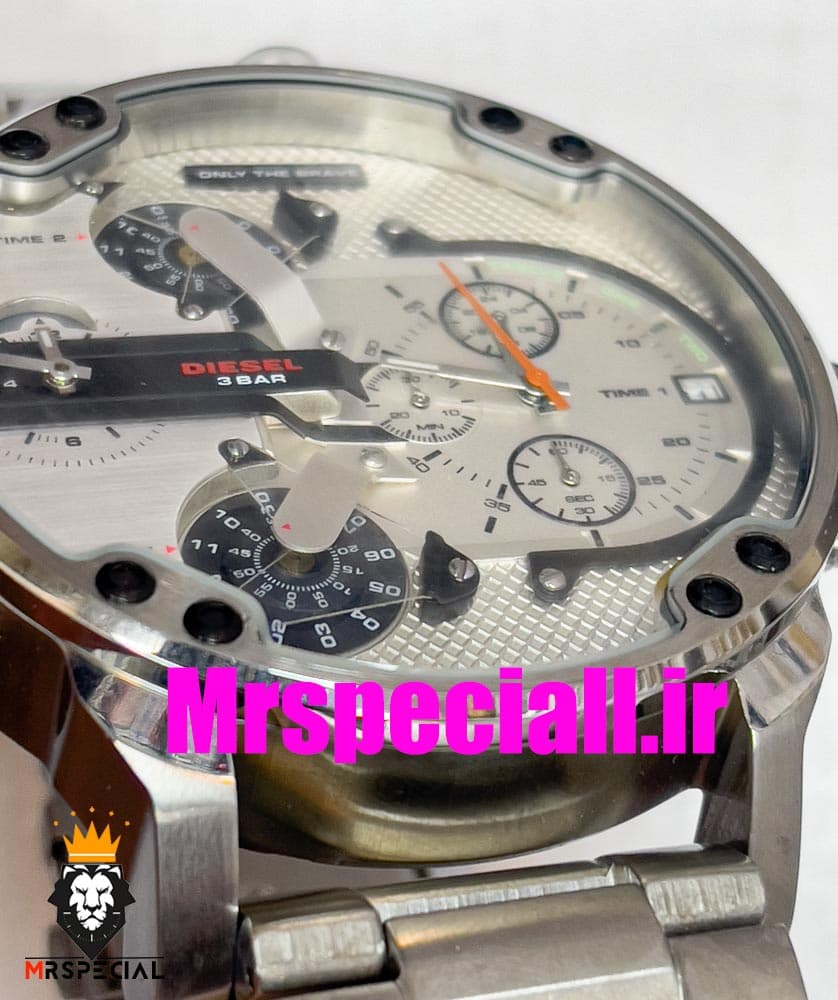 ساعت دیزل هفت موتوره مردانه استیل صفحه سفید Diesel MR.daddy 020718 — تصویر ۵