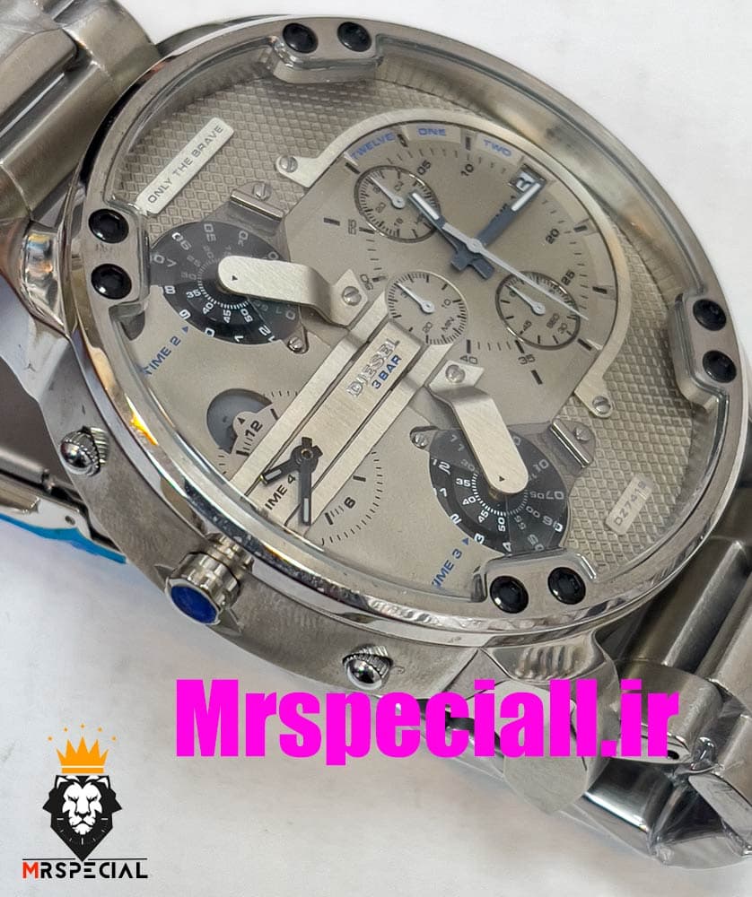 ساعت دیزل هفت موتوره مردانه استیل صفحه طوسی diesel MR.daddy 020717 — تصویر ۹
