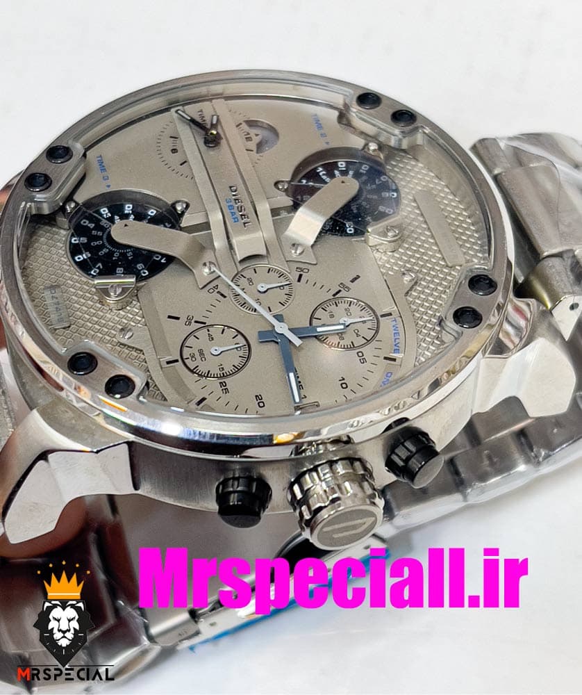 ساعت دیزل هفت موتوره مردانه استیل صفحه طوسی diesel MR.daddy 020717 — تصویر ۱۰