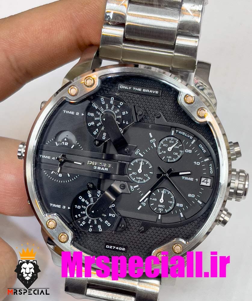 ساعت دیزل هفت موتوره مردانه استیل صفحه مشکی diesel MR.daddy 020716 — تصویر ۱۱