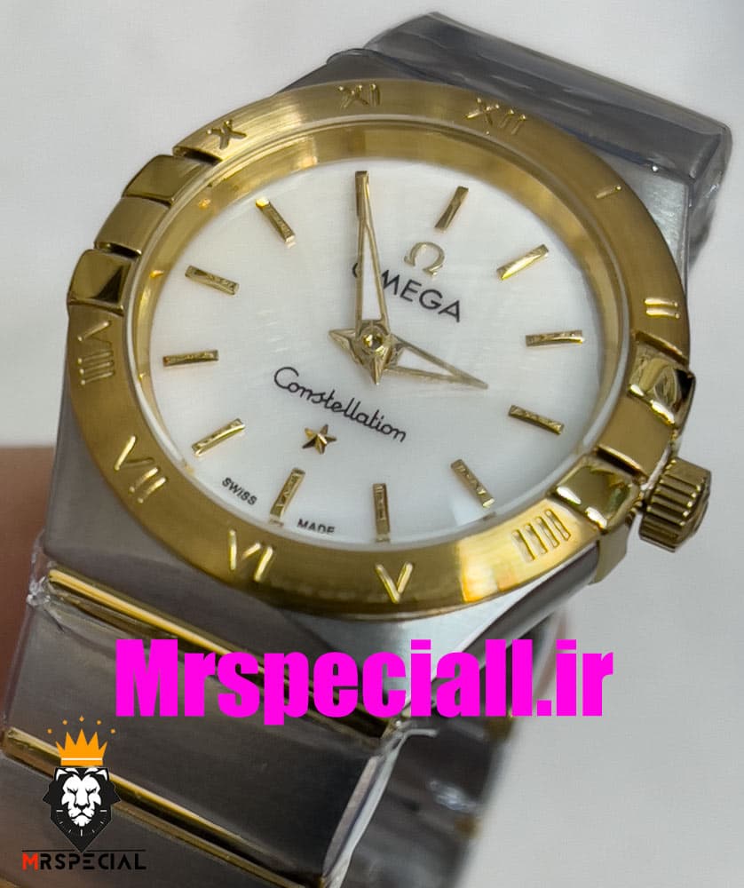 ساعت امگا زنانه مدل کانسلیشن دورنگ طلایی OMEGA constllation 020715 — تصویر ۵