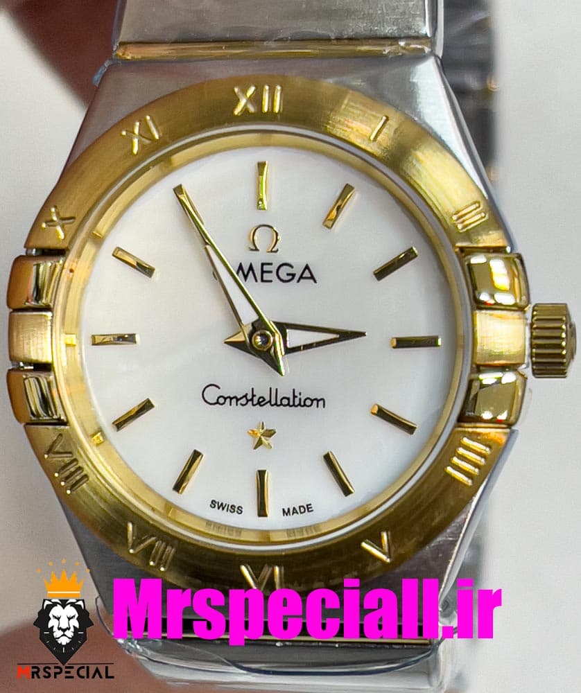 ساعت امگا زنانه مدل کانسلیشن دورنگ طلایی OMEGA constllation 020715 — تصویر ۳