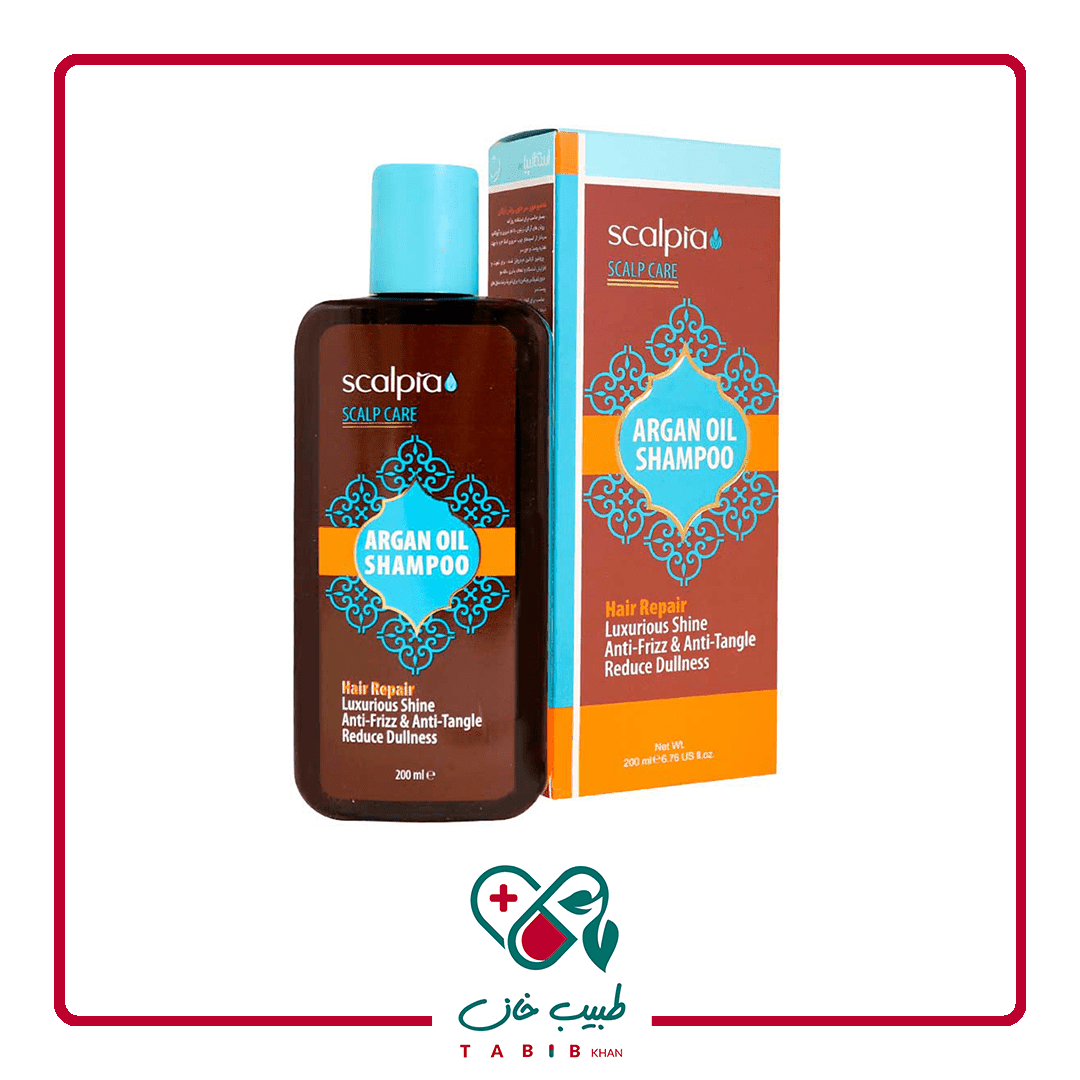 شامپو موی سر حاوی روغن آرگان اسکالپیا 200 میلی لیتر/ Scalpia Argan Oil Shampoo 200 ml