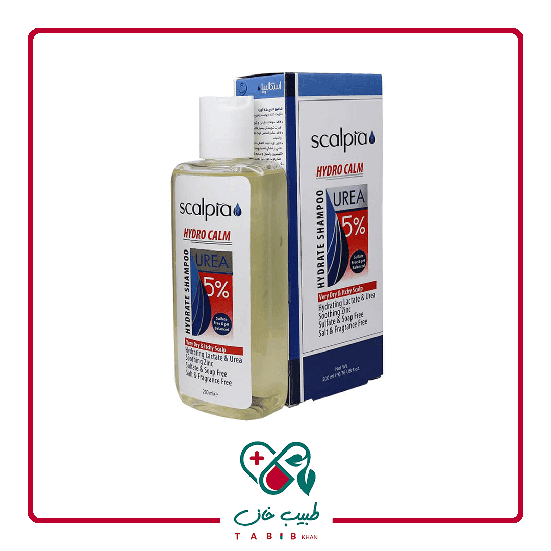 شامپو حاوی 5 درصد اوره اسکالپیا مناسب پوست و موی سر بسیار خشک 200 میلی لیتر/ Scalpia Urea 5 % For Very Dry And Itchy Scalp 200 ml