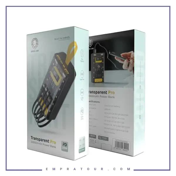 پاور بانک 20000 با کابل گرین لاین GNTRAPB20KBK — تصویر ۳