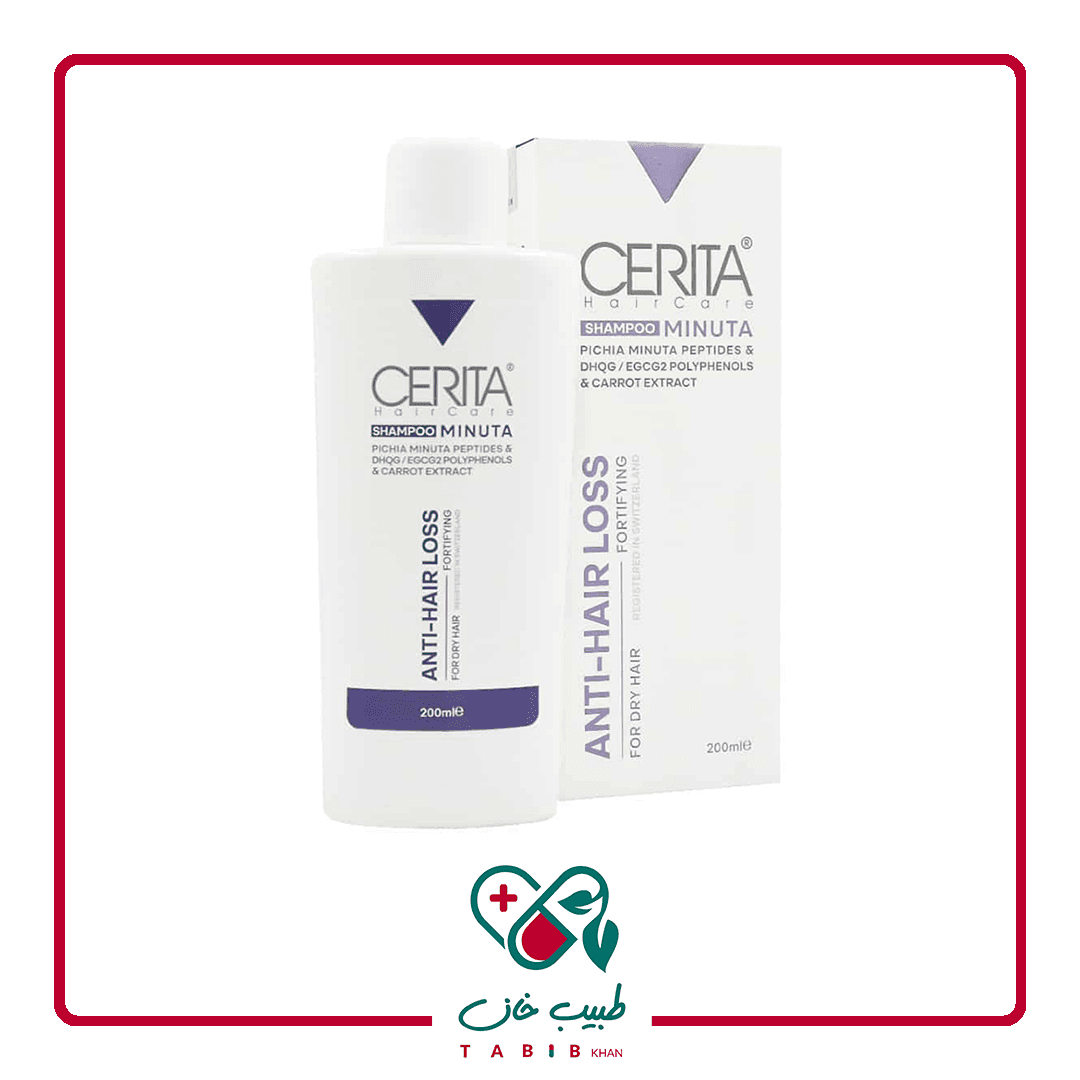 شامپو ضد ریزش مینوتا سریتا مناسب موهای خشک 200 میلی لیتر/ Cerita Anti Chute Minuta Shampoo For Dry Hair 200 ml