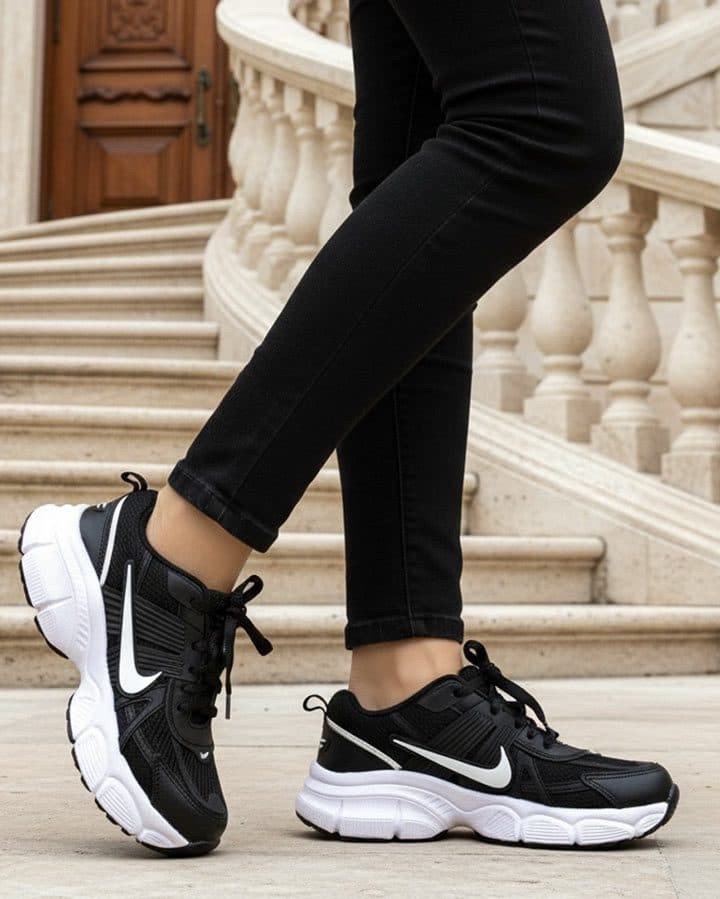کفش اسپرت زنانه مشکی سفید Nike مدل 2013