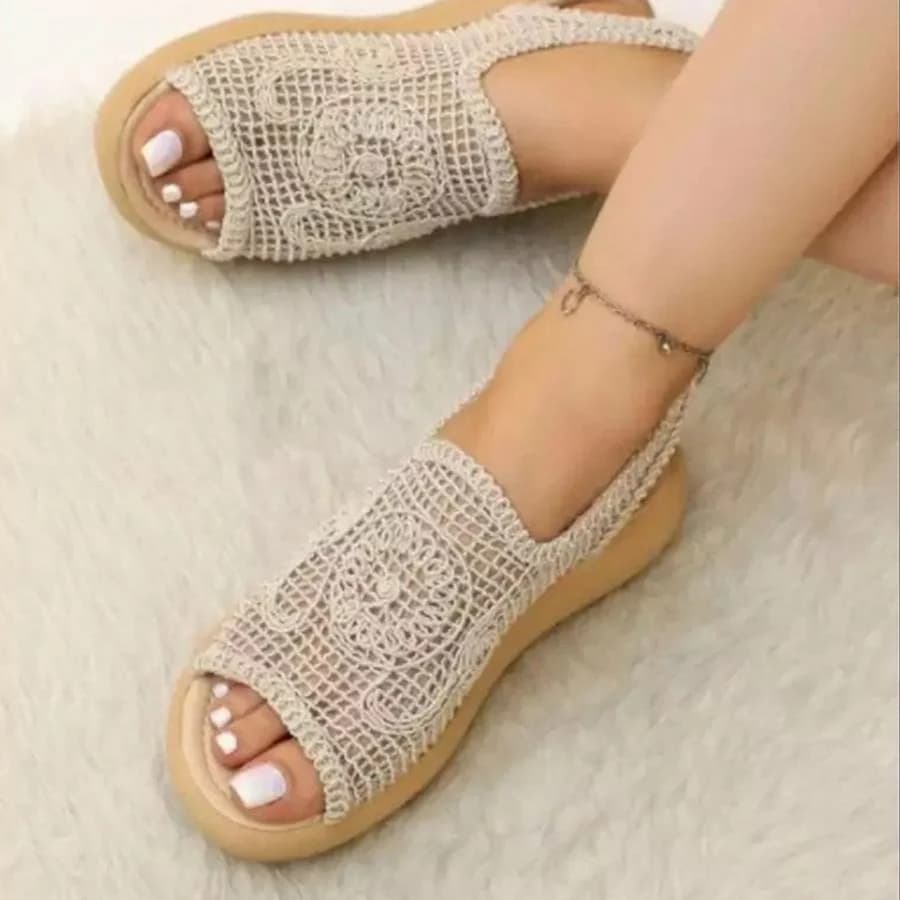 صندل زنانه Noora_Cream مدل 3924 — تصویر ۶