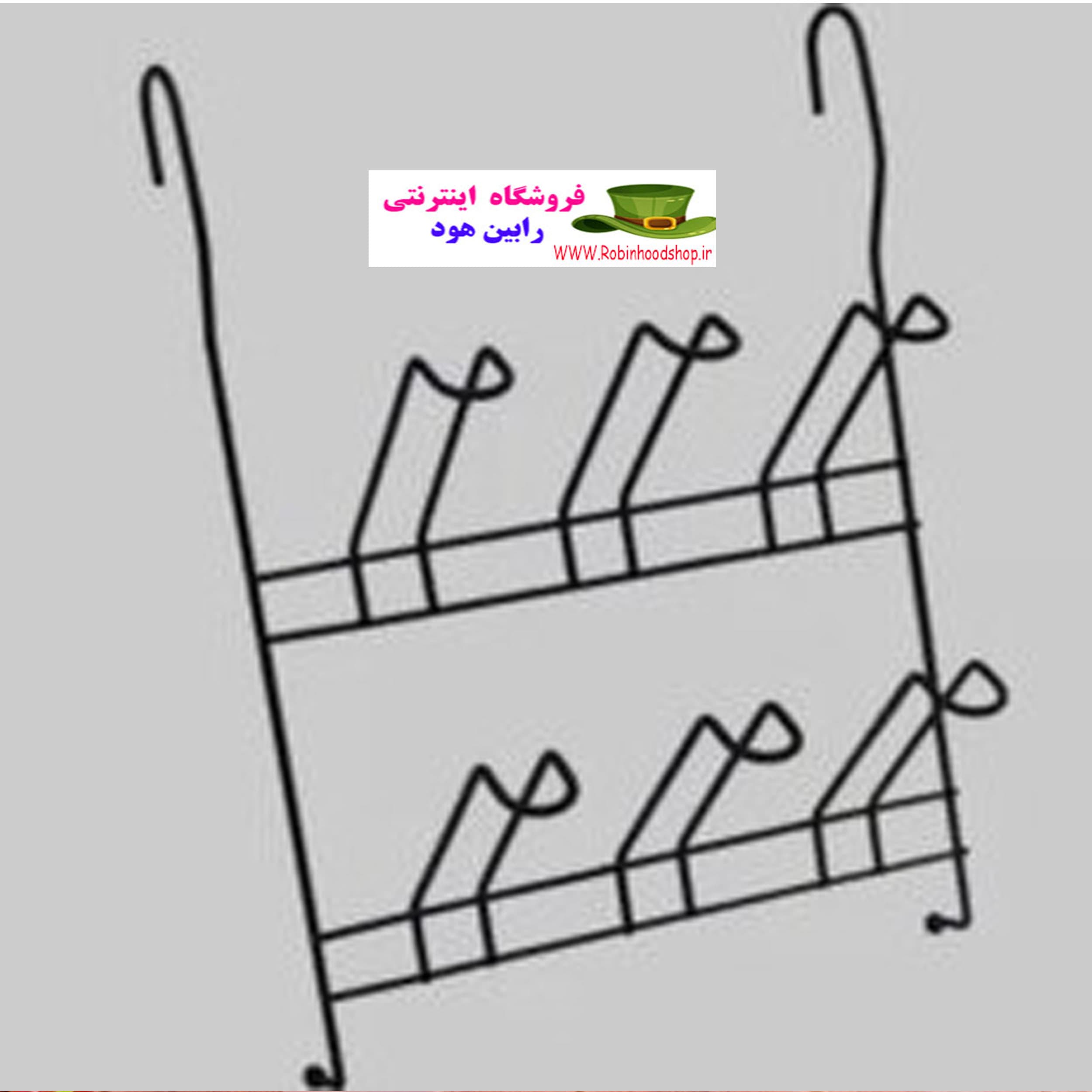 جالیوانی آویز روکش دار مشکی کاوه — تصویر ۲