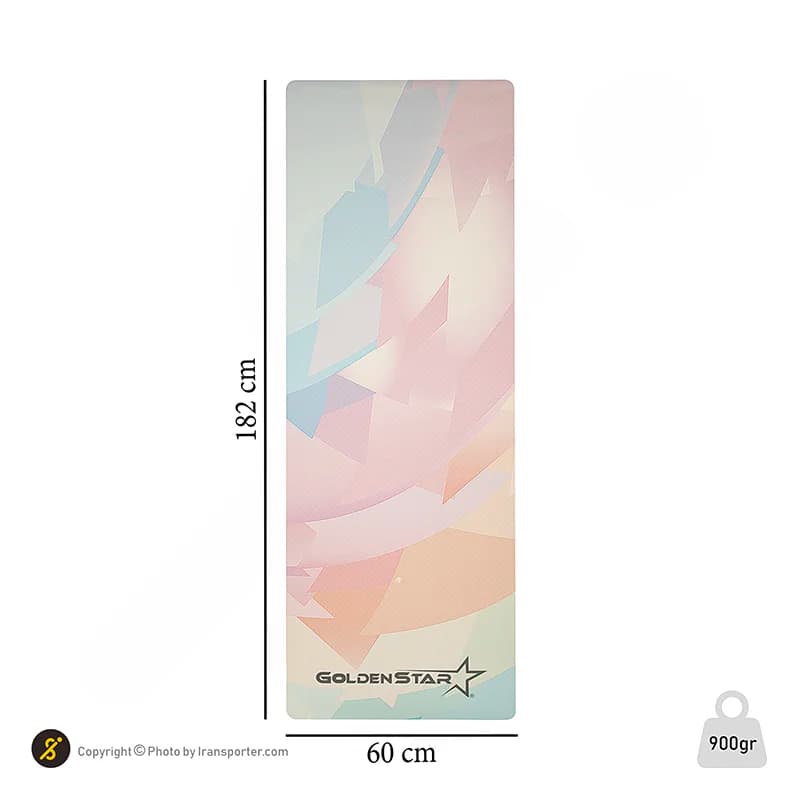 زیرانداز بدنسازی مت یوگا 6 میلیمتری گلدن استار دو رنگ طرحدار 14-1022 — تصویر ۱۰
