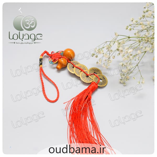 آویز سکه ایچینگ 5 تایی همراه کدو چوبی — تصویر ۲