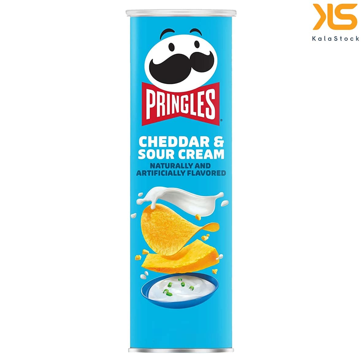 چیپس پرینگلز PRINGLES اصلی بلژیک با طعم پنیر چدار و خامه ترش 165 گرمی