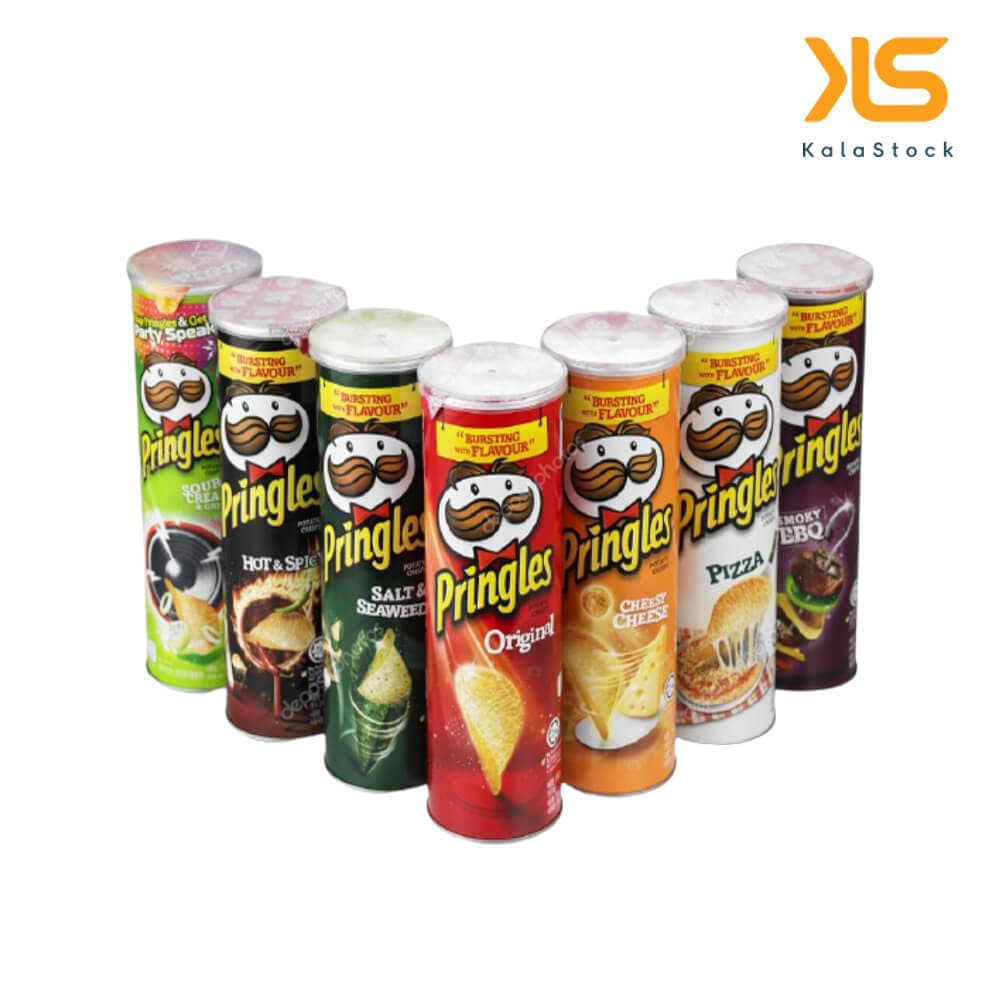 چیپس پرینگلز PRINGLES اصلی بلژیک با طعم پنیر چدار و خامه ترش 165 گرمی — تصویر ۲