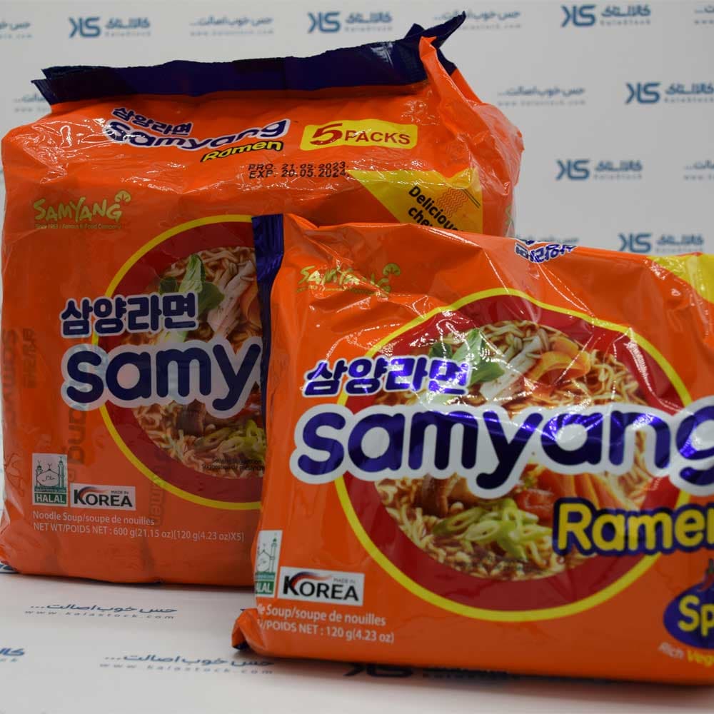 نودل بسته ای سامیانگ SAMYANG اصل کره جنوبی مدل Ramen 1963 با طعم سبزیجات بسته 120 گرمی — تصویر ۱۲