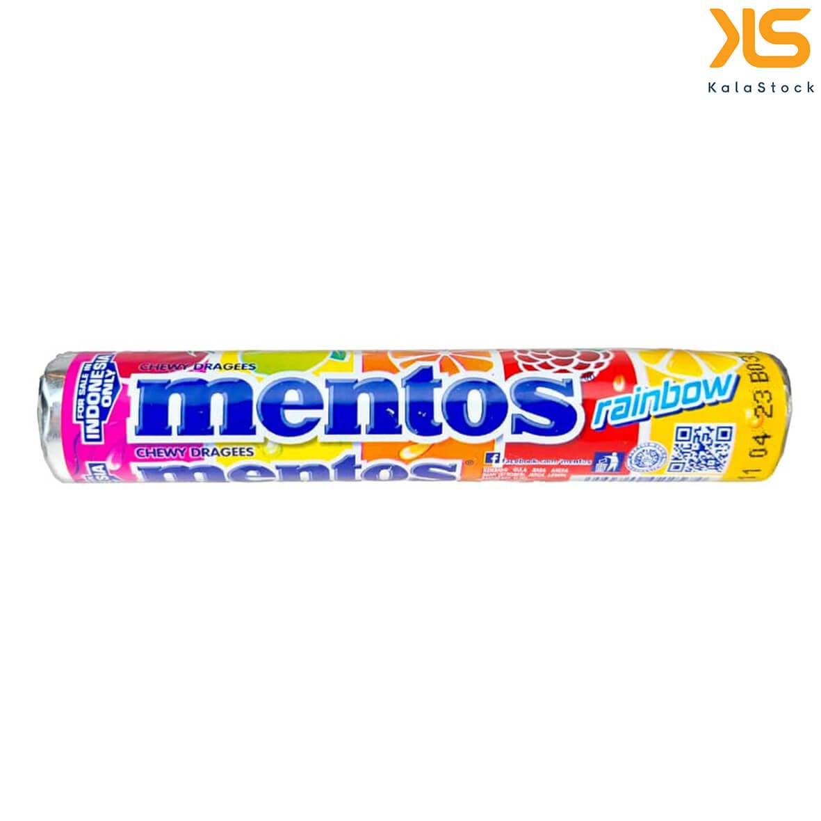 آب نبات منتوس MENTOS اصل اندونزی مدل رنگین کمان بسته 29 گرمی