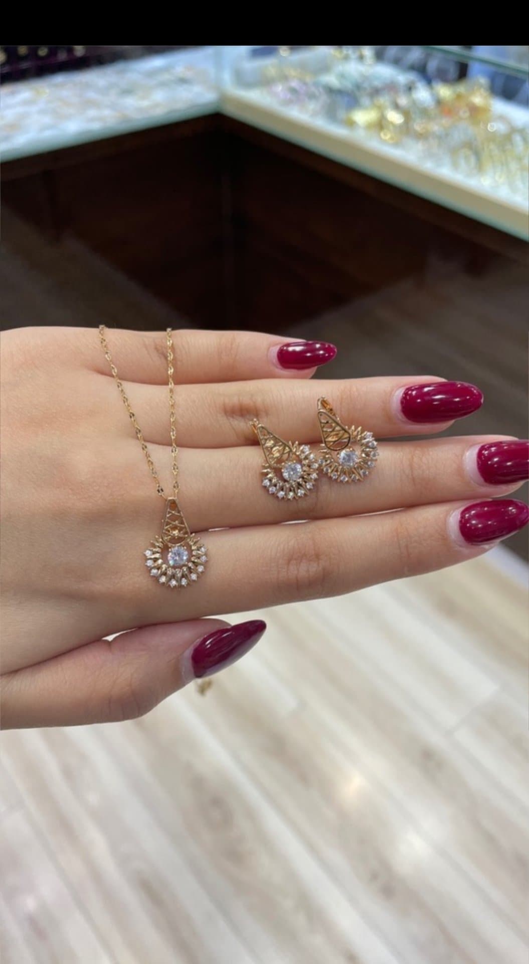 نیم‌ست طلا طرح خورشیدی ژوپینگ اصل – جام کوزارکس jamcosrx** — تصویر ۳