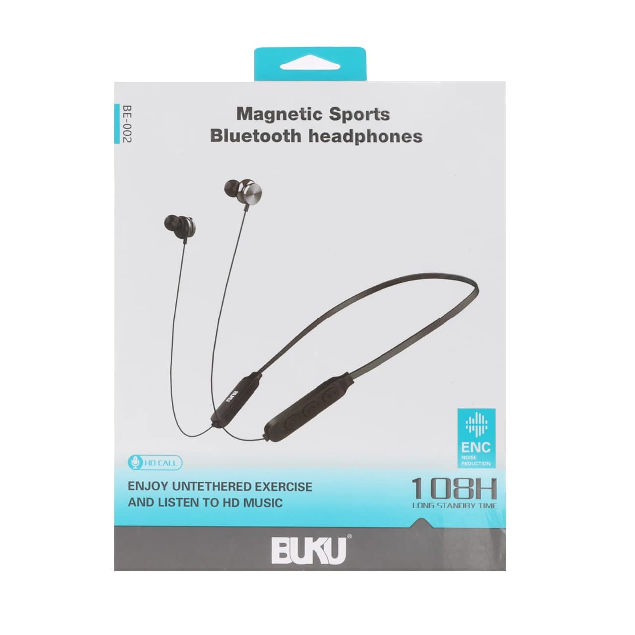 هندزفری گردنی بی سیم BUKU مدل BE-002 ENC – مشکی – MMS (گارانتی شش ماهه YA) — تصویر ۶