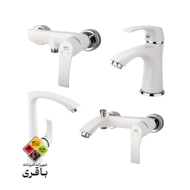 ست شیرآلات راسان مدل لوتوس سفید
