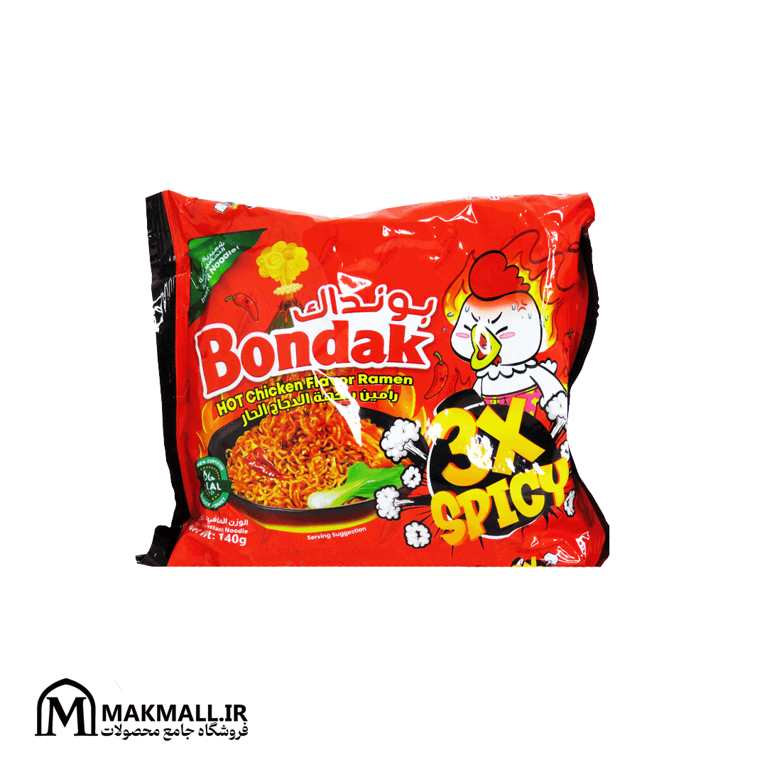 نودل سامیانگ بونداک با طعم تند 3 برابر 140 گرم | Samyang Buldak 3X Spicy Hot Chicken Ramen 140g — تصویر ۲