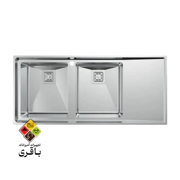 سینک ظرفشویی استیل البرز مدل 952 توکار — تصویر ۲