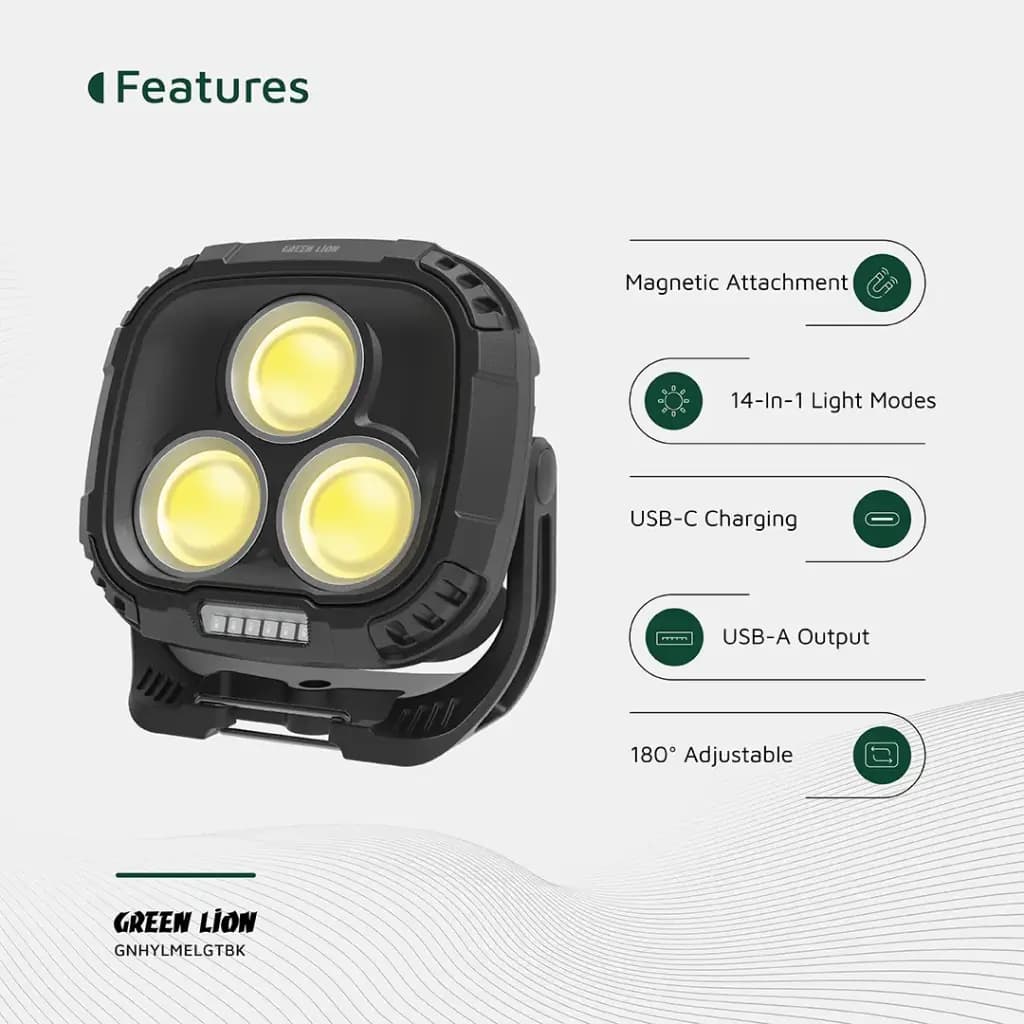 چراغ کمپی هایپر لومه گرین لاین Green Lion Hyper Lume Working Light 1000lm — تصویر ۹