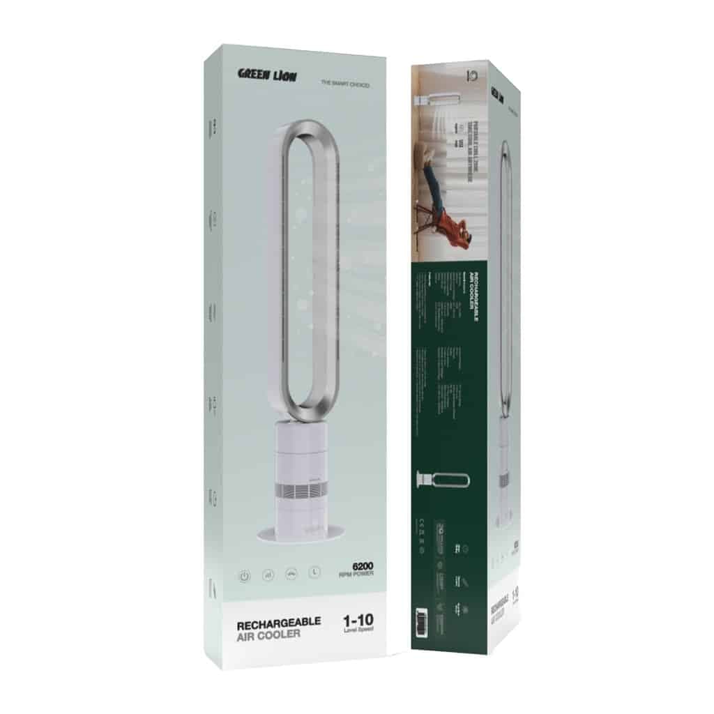 پنکه بدون پره گرین لاین Green Lion Rechargeable Air Cooler GNREAIRCOLSWH — تصویر ۳