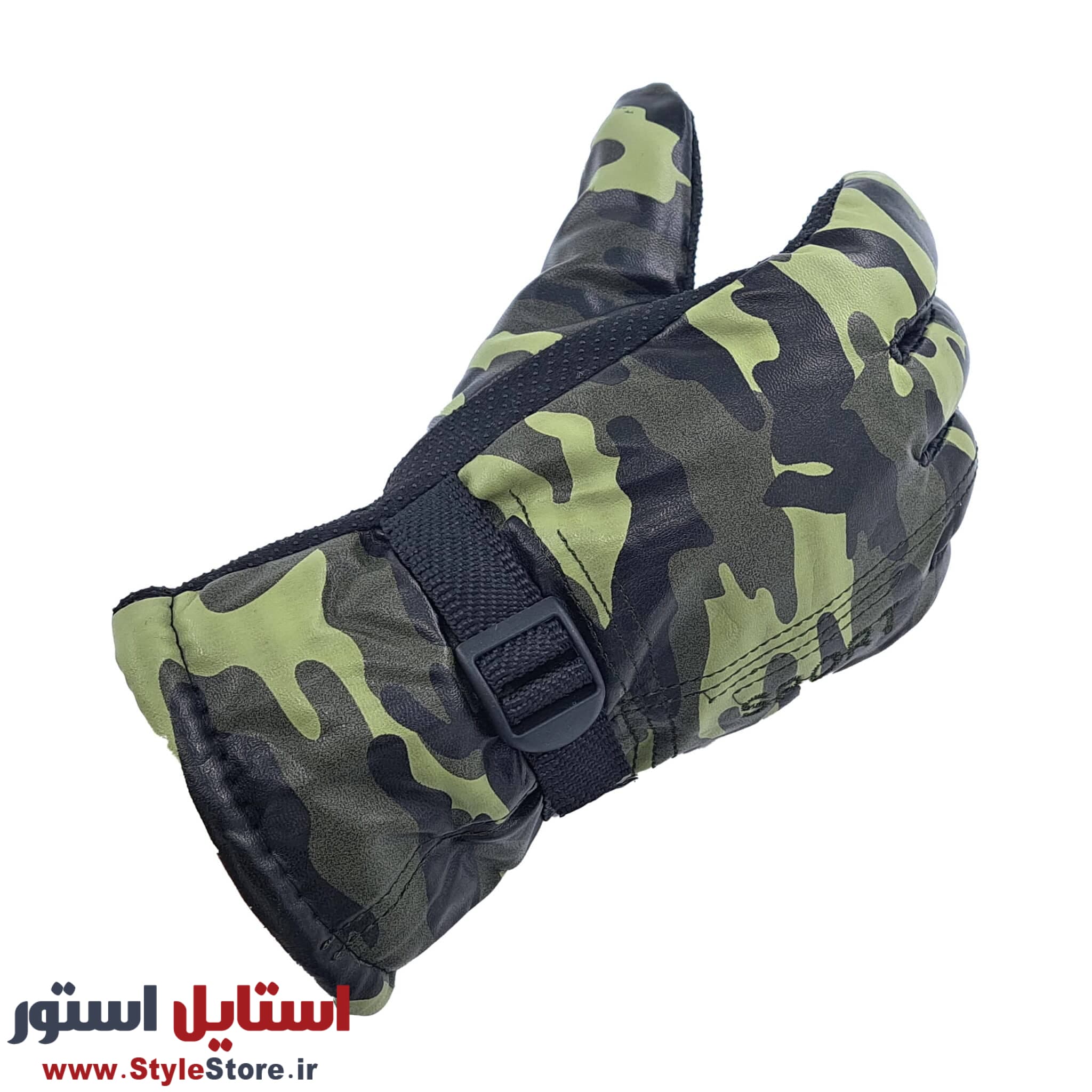 دستکش چرم مصنوعی مردانه مدل SPORT-RING طرح چریکی کد 1018 — تصویر ۸