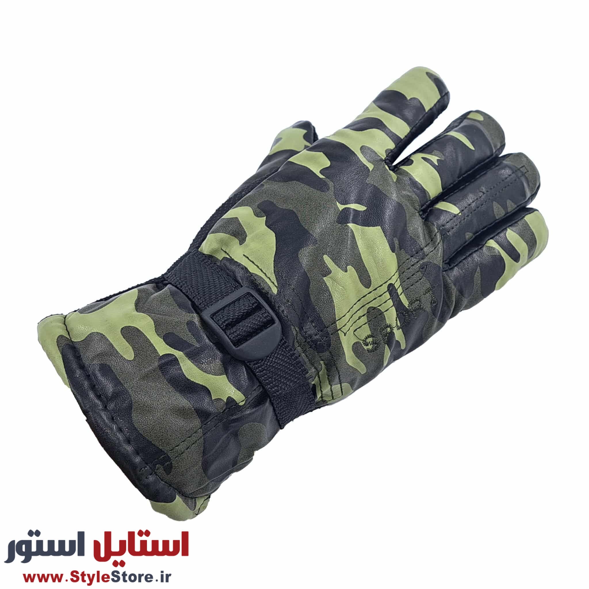 دستکش چرم مصنوعی مردانه مدل SPORT-RING طرح چریکی کد 1018 — تصویر ۶