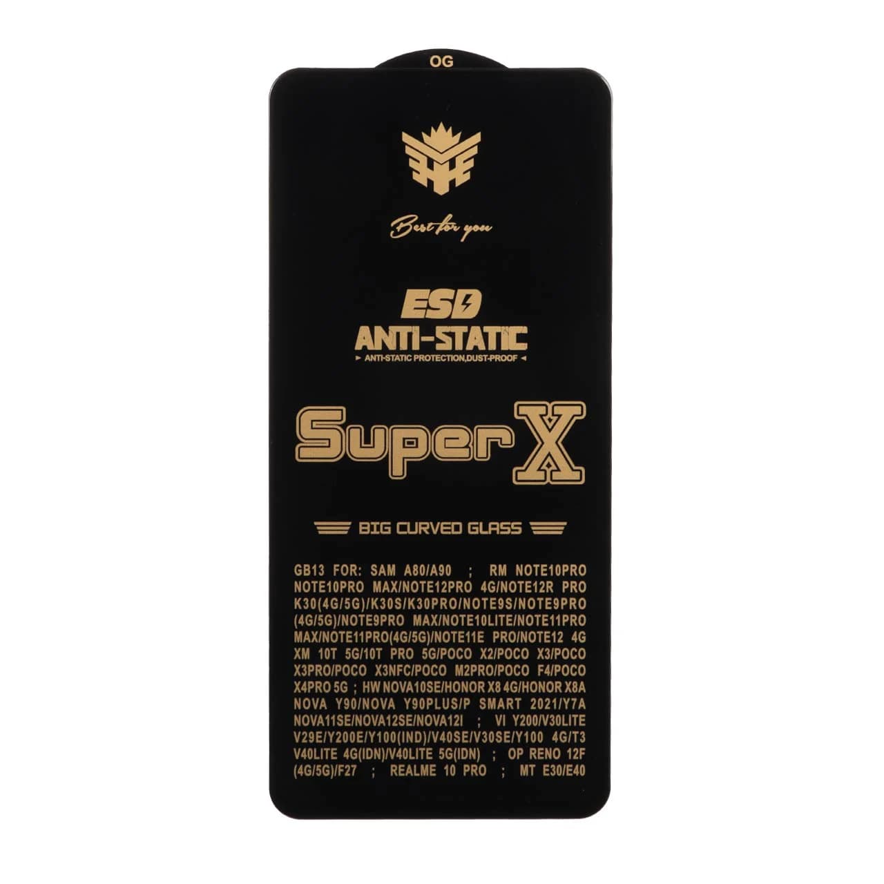 محافظ صفحه نمایش آنتی استاتیک Full Cover Super X مدل Xiaomi Redmi Note 14 4G / Note 12 Pro 4G / Note 11 Pro / Note 11 Pro Plus / Note 10 Pro 4G / Note 10 Pro Max / Poco F3 / F3 GT / F4 / X4 Pro / Mi 1 — تصویر ۵