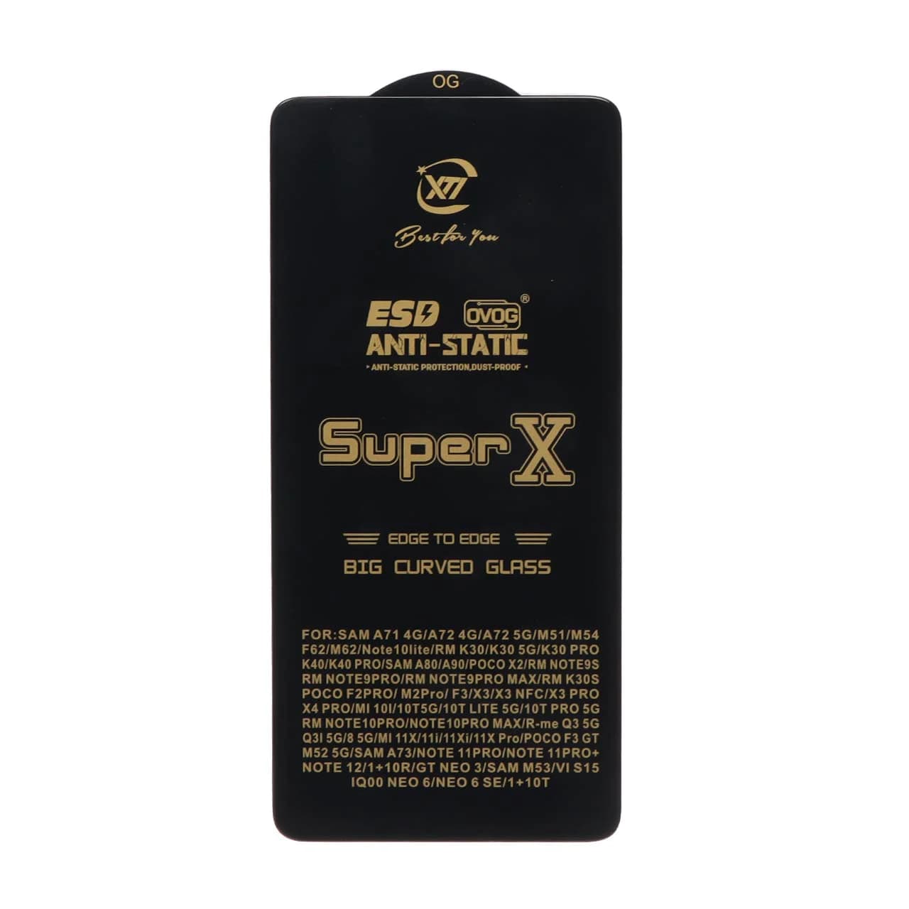 محافظ صفحه نمایش آنتی استاتیک Full Cover Super X مدل Xiaomi Redmi Note 14 4G / Note 12 Pro 4G / Note 11 Pro / Note 11 Pro Plus / Note 10 Pro 4G / Note 10 Pro Max / Poco F3 / F3 GT / F4 / X4 Pro / Mi 1 — تصویر ۲