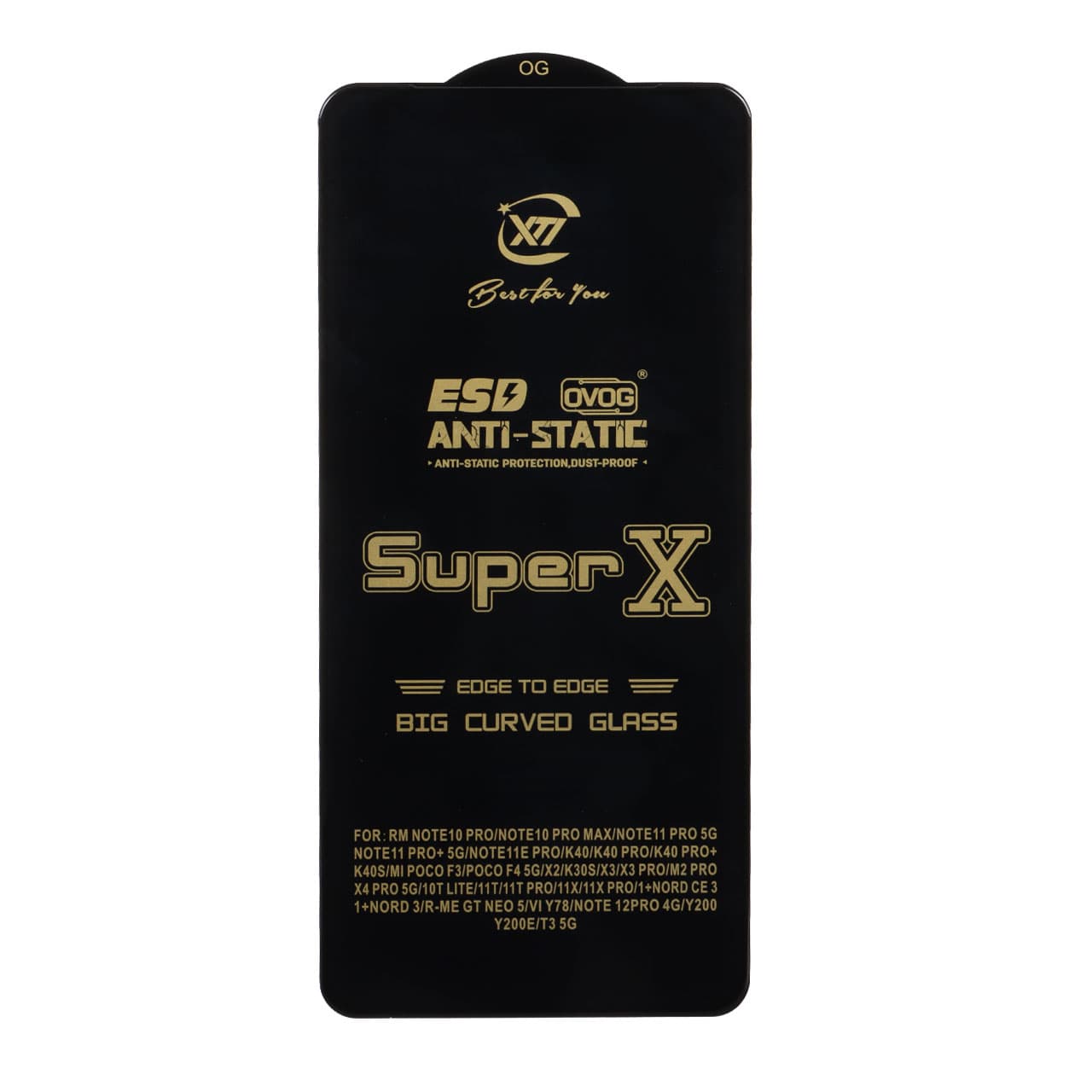 محافظ صفحه نمایش آنتی استاتیک Full Cover Super X مدل Xiaomi Redmi Note 14 4G / Note 12 Pro 4G / Note 11 Pro / Note 11 Pro Plus / Note 10 Pro 4G / Note 10 Pro Max / Poco F3 / F3 GT / F4 / X4 Pro / Mi 1 — تصویر ۳