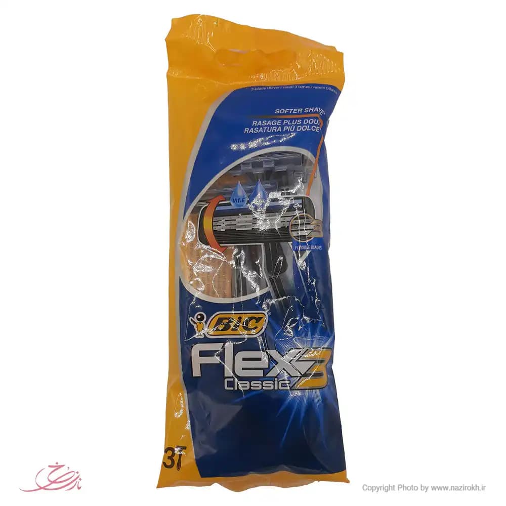 خود تراش بیک مدل Flex 3 Classic بسته 3 عددی