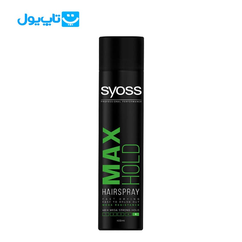 اسپری نگهدارنده حالت مو سایوس syoss مدل MAX HOLD حجم 400 میلی لیتر — تصویر ۳