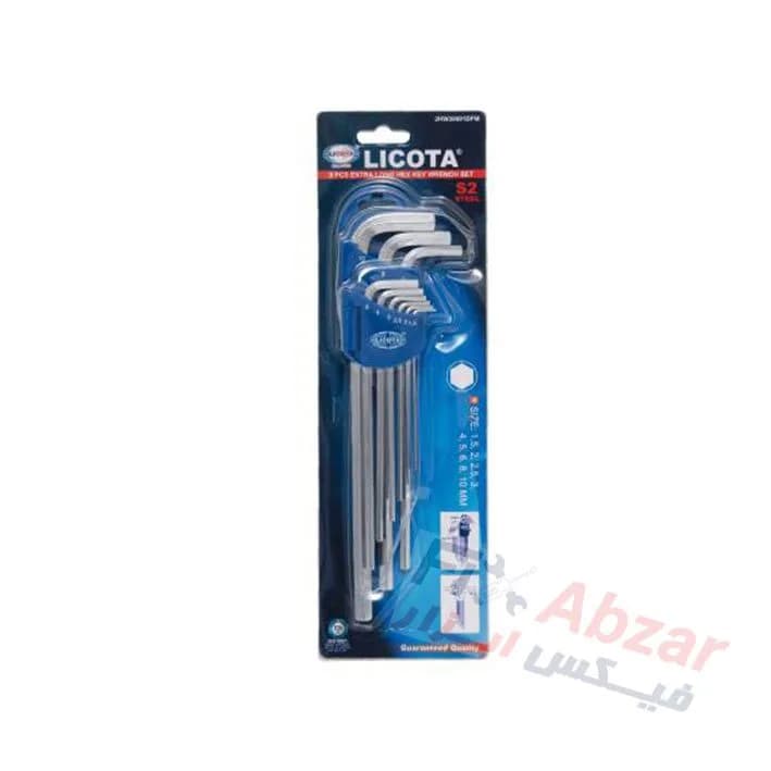 مجموعه 9 عددی آچار آلن بلند لیکوتا مدل 2HW30091DPM — تصویر ۵