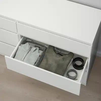 دراور سفید 6 کشو ایکیا مدل KULLEN/ سایز 140X72 سانتی متر — تصویر ۵