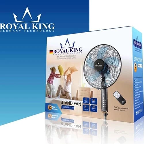 پنکه ایستاده رویال کینگ مدل ROSHA-1472 با ریموت — تصویر ۲