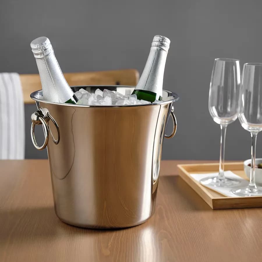 سطل یخ ایکیا SOLDRANKT استیل ضد زنگ، 20 سانتیمتر — تصویر ۳