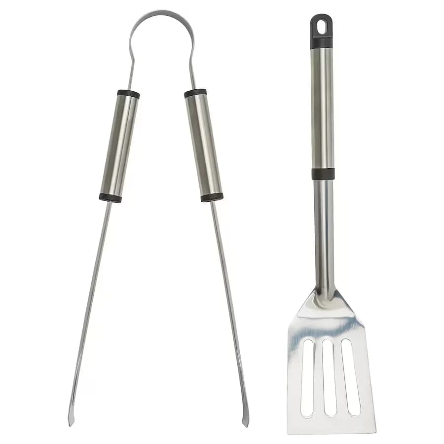 ست 2 تایی ابزار باربیکیو ایکیا GRILLTIDER، استیل ضد زنگ