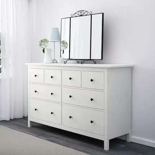 دراور هشت کشویی سفید ایکیا HEMNES — تصویر ۲