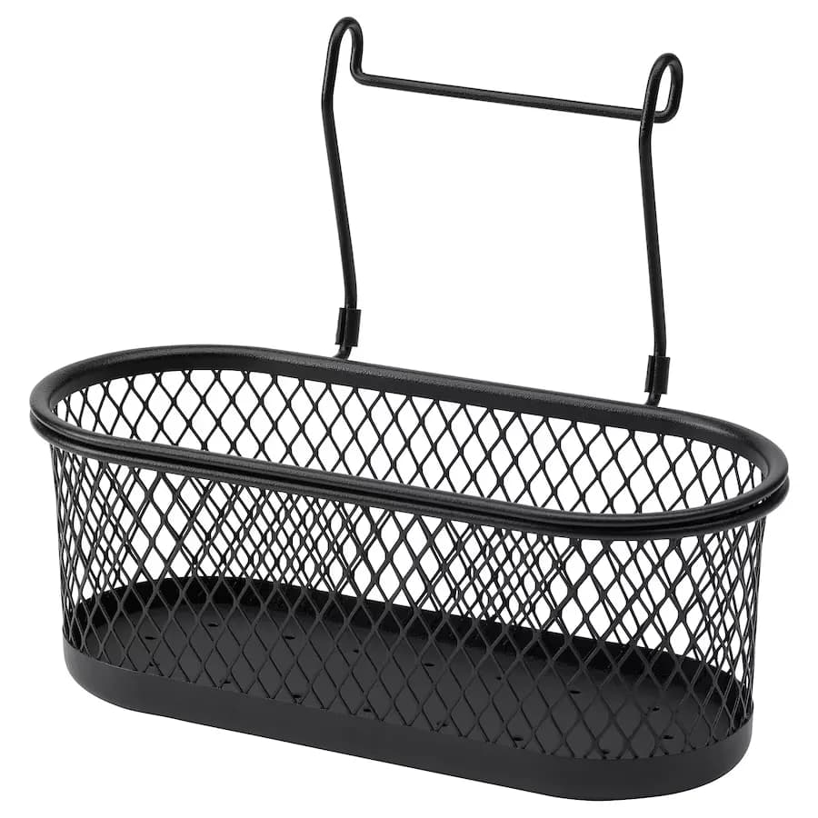 سبد توری آویز ایکیا HULTARP مشکی، 31×16 سانتی‌متر