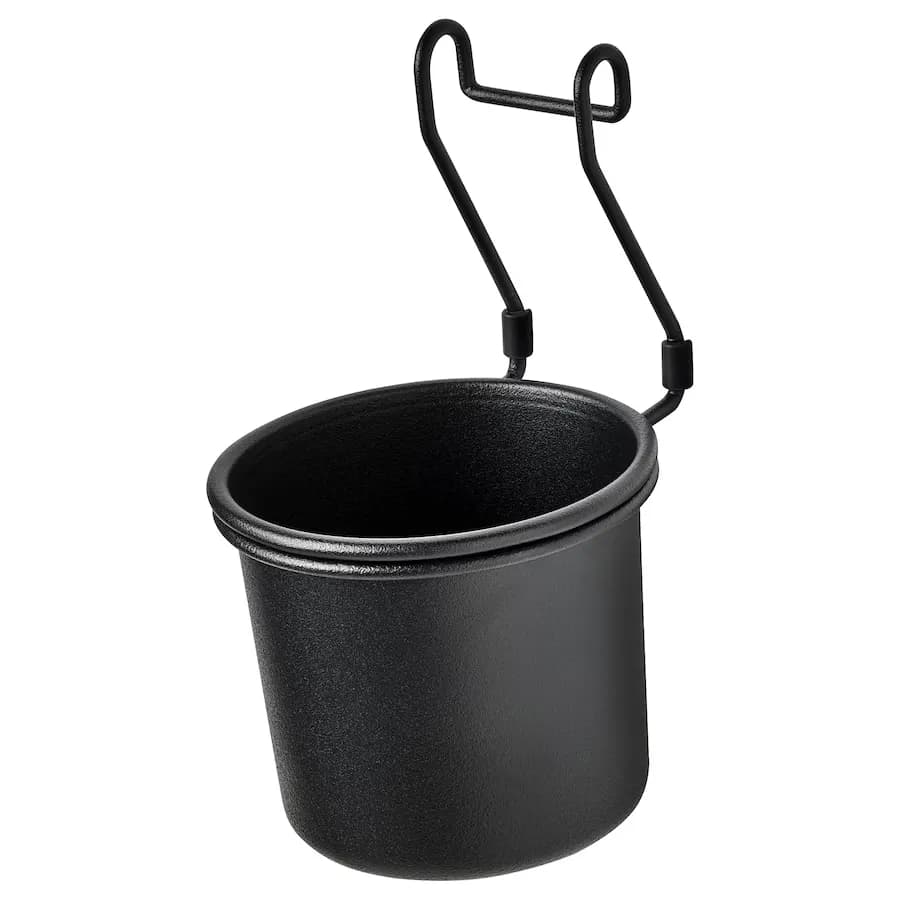 سطل آویز ایکیا HULTARP مشکی، 14×16 سانتی‌متر
