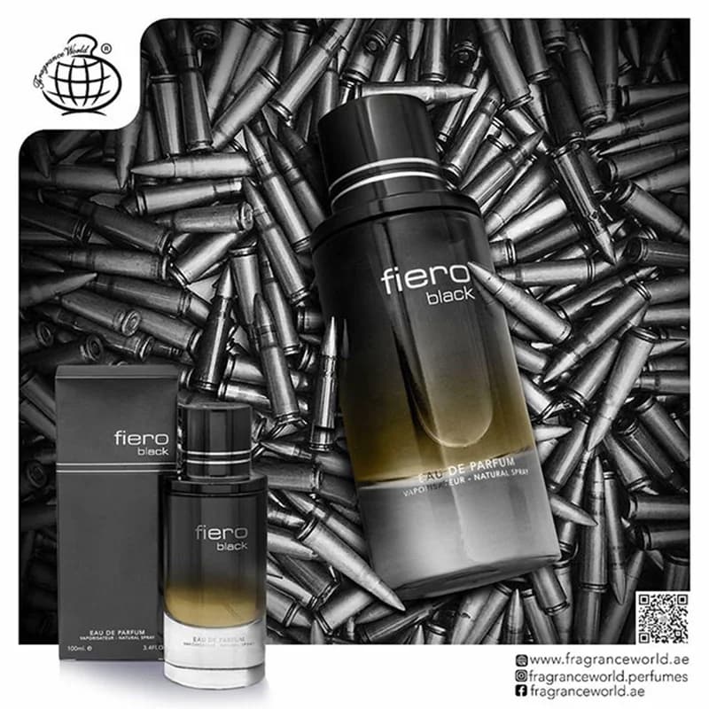 عطر ادکلن مردانه فیه رو مشکی فراگرنس ورد فیرو بلک Fragrance World Fiero Black