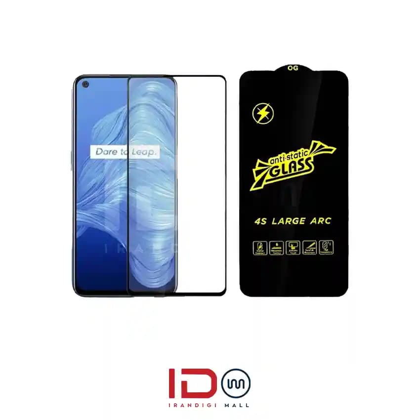 گلس شیشه ای فول گوشی ریلمی مدل Realme 7 برند آنتی استاتیک — تصویر ۲