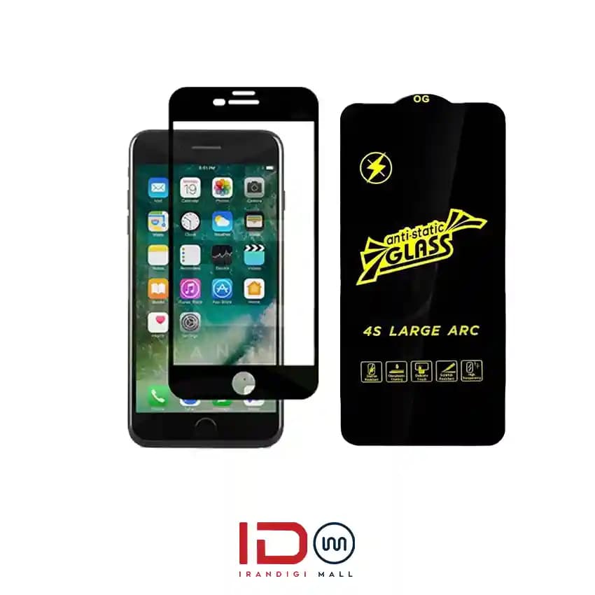 گلس شیشه ای تمام صفحه و فول چسب آنتی استاتیک موبایل iPhone 7G